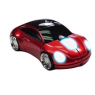Car Mouse With Lights / Metallic Red
