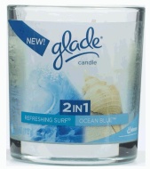 Glade 2 In1 Candle, Ocean Blue/Refreshing Surf, 4-Ounce (Pack of 2)