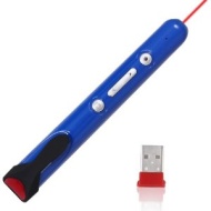 August LP170L Wireless Presenter with Red Laser Pointer - Cordless Powerpoint Slide Changer with Shortcut Keys - Remote Control Range: 15m - Battery P