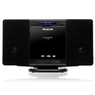 Auna MCD-81 - Cha&icirc;ne st&eacute;r&eacute;o ultra-plate avec lecteur DVD compatible MP3 (USB SD FM) - noir