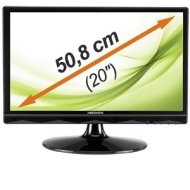 MEDION MD 20338 20&quot; / 50,8cm LED Backlight Monitor TFT DVI VGA Lautsprecher Physikalische Aufl&ouml;sung von 1600 x 900 Pixel, Reaktionszeit 5 ms, Dynamisc