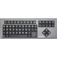Big Keys LX - Black / QWERTY Keyboard - Large Print Computer Keyboard USB Wired (Balck Keys with White Jumbo Oversized Print Letters) for Visually Imp