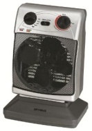 Optimus - Portable Oscillating Fan Heater - Silver/Black 91578848M &sect; 91578848M
