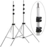 Adorama &quot;Set-of-2&quot; Pro 10&#039; Air Cushioned Light Stand -5/8&quot; top stud with 1/4-20&quot; screw thread