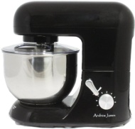 Andrew James 1500 Watts Electric Food Stand Mixer In Stunning Black With Splash Guard and 5.2 Litre Bowl + Spatula + 128 Page Food Mixer C