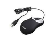 Toshiba USB Optical Scroll Wheel Mouse - Mouse - optical - wired - USB - silver black