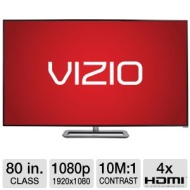 Vizio 80&quot; Class Razor LED 3D Smart HDTV - 1080p, 1920 x 1080, 16:9, 240Hz, 10000000:1 Dynamic, 4x HDMI, USB, Built-in Wi-Fi, Theater 3D, 4x 3D Glasses