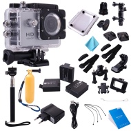 G400 HD 1080P 1.5&quot; LCD Sport Cam&eacute;ra Appareil Photo Vid&eacute;o &Eacute;tanche + Couverture &eacute;tanche/Waterproof Case Cover + 2pcs Batterie + UE Chargeur + Manfrotto