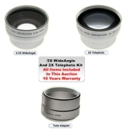 Wide &amp; Telephoto Lens Kit for Sony Dsc-w1 W5 W7 $$