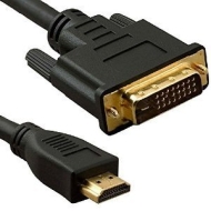 3m HDMI to DVI Cable - Pro Quality (100% Copper Wire &amp; Oxygen Free OFC) ~ 1080p (Full HD) ~ v1.3 ~ Video ~ DVI-D (Dual Link) 24+1 Pins ~ 24k Gold Plat