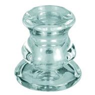 Kerzenhalter, Glas &Oslash; 56 mm &middot; 61 mm für Leuchterkerzen