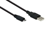 Anschlusskabel USB 2.0 Stecker A an Stecker Micro B, schwarz, 3m, Good Connections&reg;