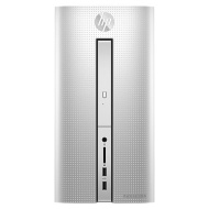 HP Pavilion 570-p026na Tower PC, AMD A12, 16GB, 3TB HDD, Natural Silver