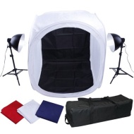 Professional Still Life PhotographyPro Day Light Set Continuous Lighting Kit for Photo Tents Light Set 32&quot; 80*80*80 cm softbox with 4 backdrops(Black/