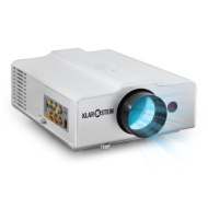 Klarstein LCDP-EH3WS LED-Projektor (HD-Ready, VGA, Kontrast 300:1, 1024 x 768 Pixel, 1300 ANSI Lumen, HDMI) wei&szlig;