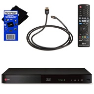 LG Electronics BP540 3D Blu-Ray Disc Player with Smart TV and Built-In Wi-Fi + Remote Control + High-Speed HDMI Cable with Ethernet + HeroFiber&reg; Ultra