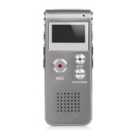 Hayesmall Multifunctional 8GB Digital Audio Voice Recorder Rechargeable Dictaphone Flash Drive LCD Voice Recorder with Stereo Mic MP3 Player for Lectu