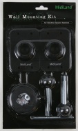 Midiland MK-01 Wall Mounting Kit for Satellite Speaker Systems, Black