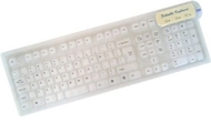 Adesso Foldable, Spill-Resistant White USB Keyboard  ( FOLD-3000W )