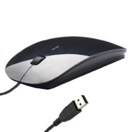 USB MOUSE SCROLL OPTICAL MOUSE SLIM MICE GLOSSY FOR PC LAPTOP COMPUTER BLACK