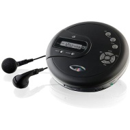 GPX PC332B Personal CD Player with FM Radio and 60 Second Anti-Skip Protection, Black