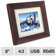 Philips Home Essentials Digital PhotoFrame SPF3480T 20.3 cm/8&quot; LCD Panel Brown Wood Frame