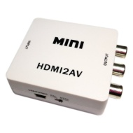 Mini HDMI to AV Composite RCA CVBS Video + Audio Signal Converter For TV PS3 PS4 VHS VCR DVD White