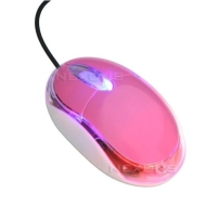 Mini 3D USB Optical Mouse - Pink - OEM