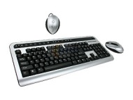 KA14-998B Black&amp;Silver RF Wireless Keyboard w/ Mouse
