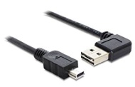 DeLock Cable EASY-USB 2.0-A male left/right angled &gt; USB 2.0 mini male 1m (83378)