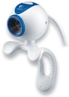 Logitech 961413-0215 QuickCam Chat USB Web Cam with FREE Headset - WHITE/BLUE (Refurbished)