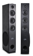 VM Audio EXAT31 Black Floorstanding Powered Bluetooth Tower Home Speakers Pair
