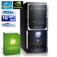 Powerful gaming PC! CSL Speed H4718u (Core i7) - computer system with Intel Core i7-3770 4x 3400 MHz, 1000GB SATA, 16GB DDR3 RAM, MSI Mainboard, GeFor