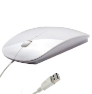 USB MOUSE SCROLL OPTICAL MOUSE SLIM MICE GLOSSY FOR PC LAPTOP COMPUTER WHITE