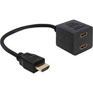 DeLOCK 65226 - Adaptador para cable (HDMI, 2 x HDMI, Macho/hembra, Negro)