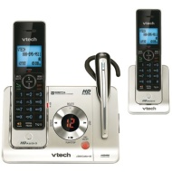 VTech&reg; LS6475-3 DECT 6.0 Digital Dual-Handset Cordless Phone System With Digital Answering, Champagne