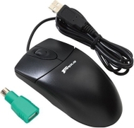 Targus Full Size Optical Mouse - Mouse - optical - 3 button(s) - wired - PS/2, USB - black