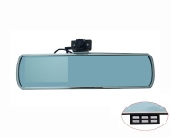 D-CLICK TM High Quality the Newest 4.3&quot; TFT HD 720P 30FPS Car Rearview Mirror Monitor Car DVR With 2 Camera One Front One Backside Uninterrupted Cycle