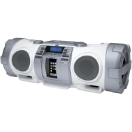 JVC RV-NB51 CD Portable Boomblaster with Integrated iPod Dock and Twin Subwoo...