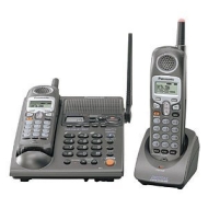 Panasonic KX-TG2357PK 2.4 GHz DSS Cordless Phone with Dual Handsets, Answering System, and Talking Caller ID (Silver) with Bonus Headset Included