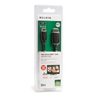 Belkin HDMI- Mini HDMI Male/ Male Gold Plated Ultrathin Cable in Black 2m