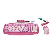 A4 Tech KBS-6000P Princess Desktop Set - Barbie Pink