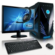 VIBOX Centre Paquete 4S - 4.0GHz AMD Quad-Core, Gamer, Gaming PC, Multimedia, Desktop PC, Ordenador de Sobremesa Paquete con 22&quot; Monitor, Auricular, T