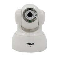 TENVIS IP Camera Telecamera JPT3815W-B-USA 10LED 1/4&quot; Wifi Notturna IR Bianco