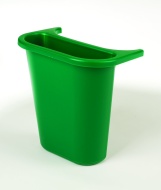 Commercial Trash Can Recycling Side Bin, Rectangular, 7.3&quot; Width x 10.6&quot; Depth x 11.7&quot; Height, Green