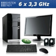 Komplett PC System Rechner AMD Bulldozer FX-6100 6 x 3,3 GHz |8 GB RAM | 500 GB Festplatte | 22x DVD Brenner | ATI HD3000 OnBoard VGA | 7.1 Soundchip