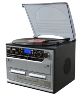 Steepletone SMC386c BT - 8 in 1 Music System NEW Model with Bluetooth* - 3 Speed Record Turntable - CD Player - FM &amp; MW Radio - Playback &amp; Encode RECO