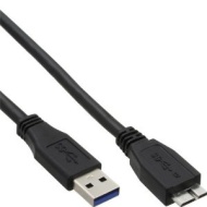 InLine USB 3.0 cable, AM / Micro BM, black, 1,5m (35415)