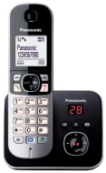 Panasonic KX-TG6821GB DECT-Schnurlostelefon (4,6 cm (1,8 Zoll) Grafik-Display) mit Anrufbeantworter schwarz