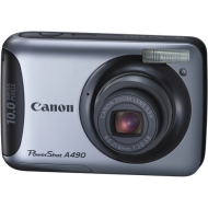 Canon PowerShot A490 10 Megapixel Digital Camera with 3.3X Optical Zoom, 2.5&quot; LCD, Face Detection, Red-Eye Correction, ISO 1600